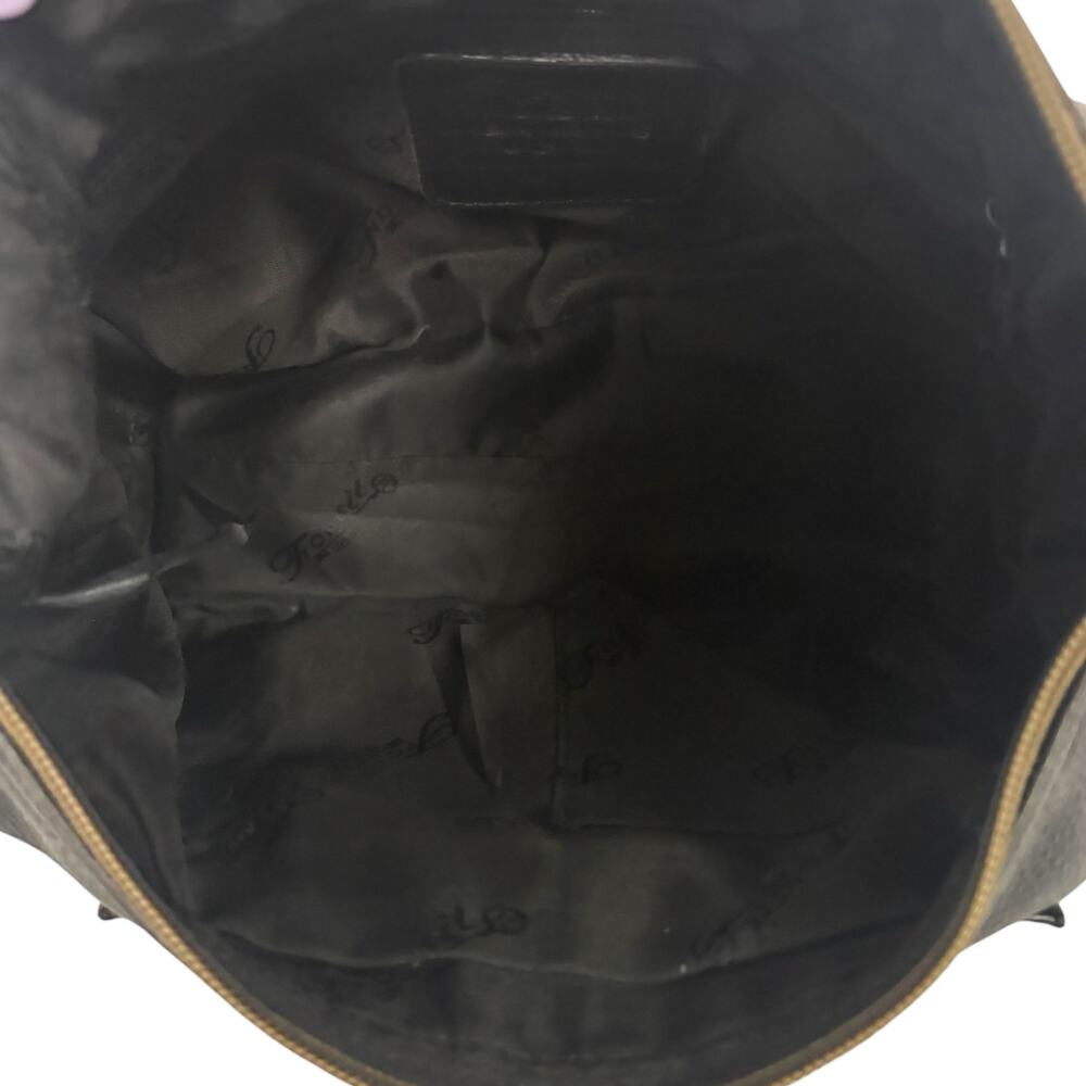 Fossil Vintage Black Leather Bag Shoulder Medium Handbag Purse 90s Y2K 75082 - Picture 10 of 14